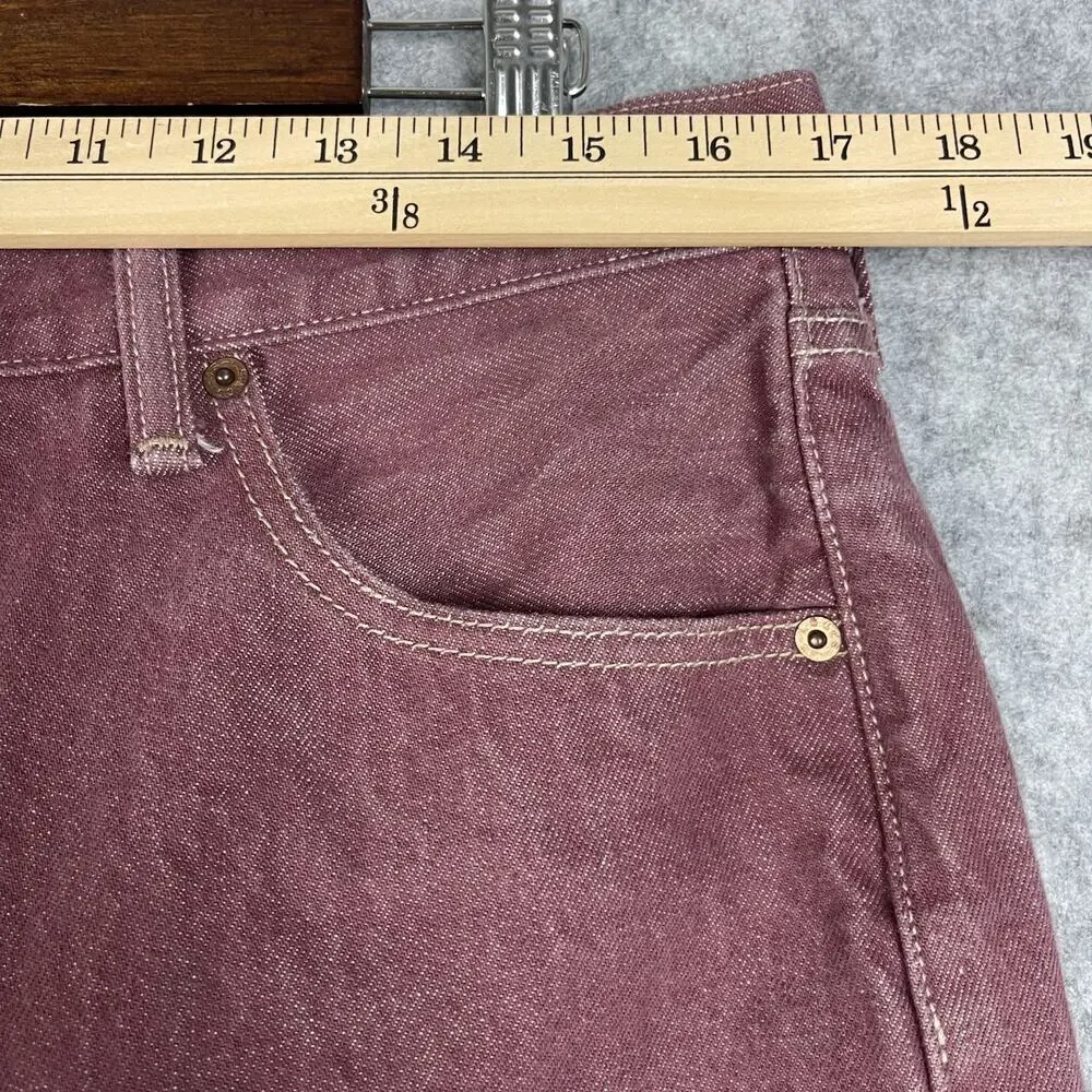 Levis 501 Jeans Mens 34x27 Pink‎ Red Cotton Straight Denim Mid Rise READ